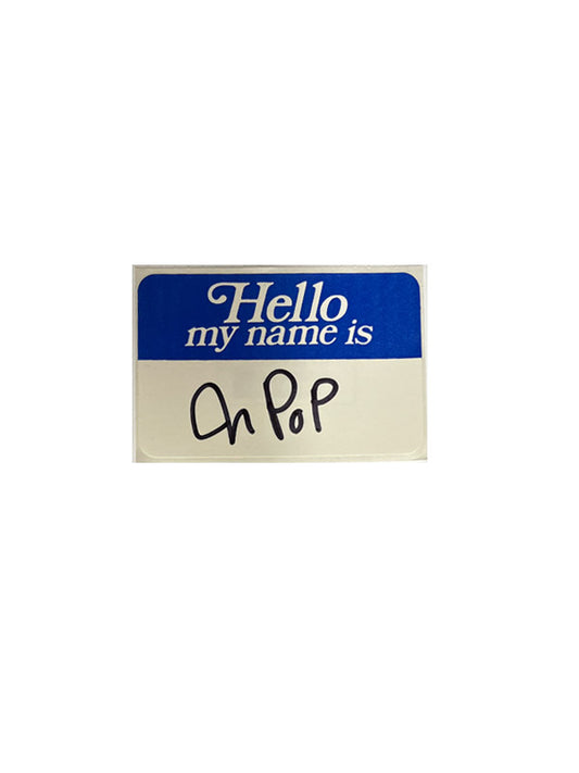 Hello My Name Is... signed sticker
