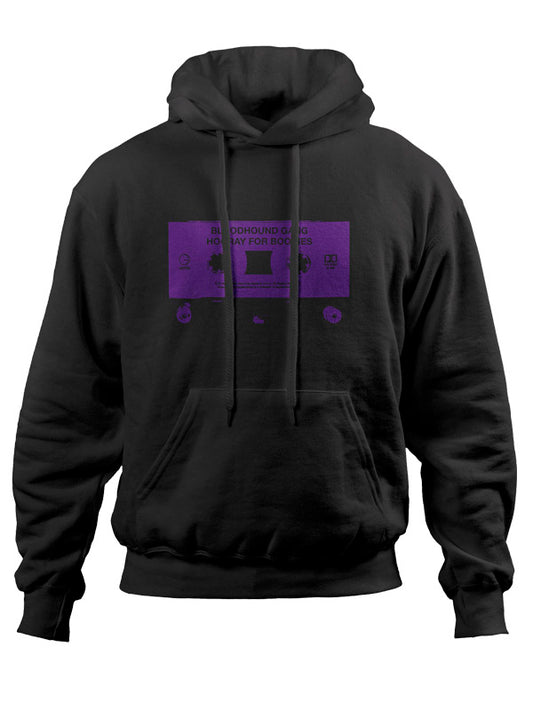 Cassette Hoodie (purple on black)
