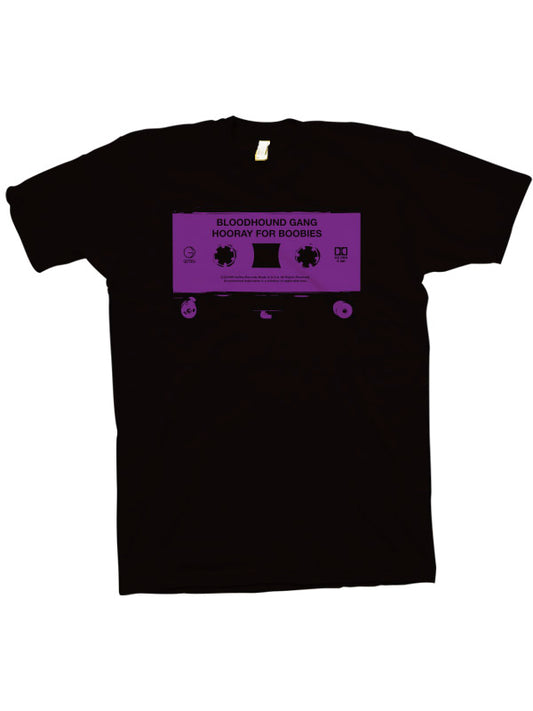 Cassette T-shirt (purple on black)